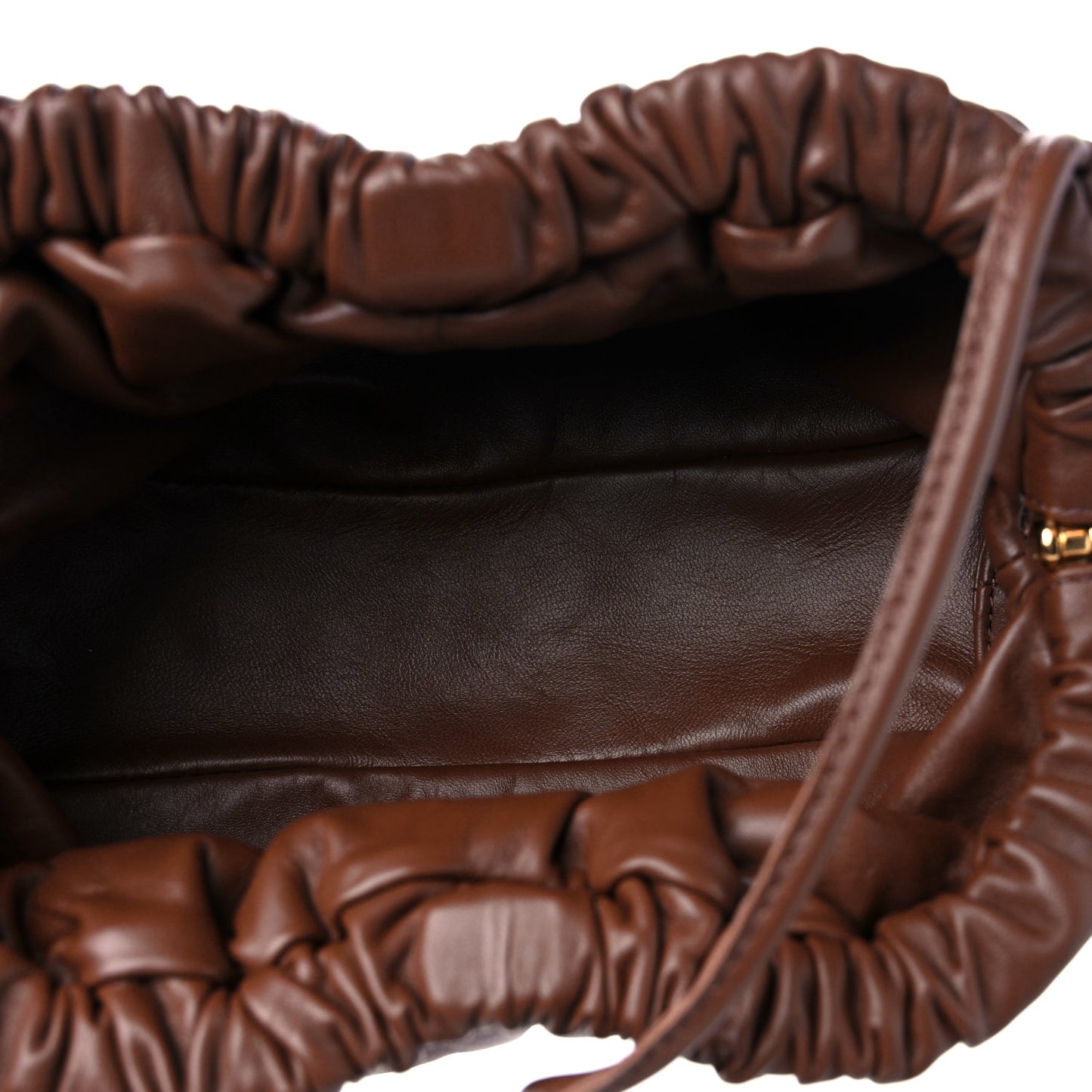 Lambskin Cloud Mini Clutch Chocolate