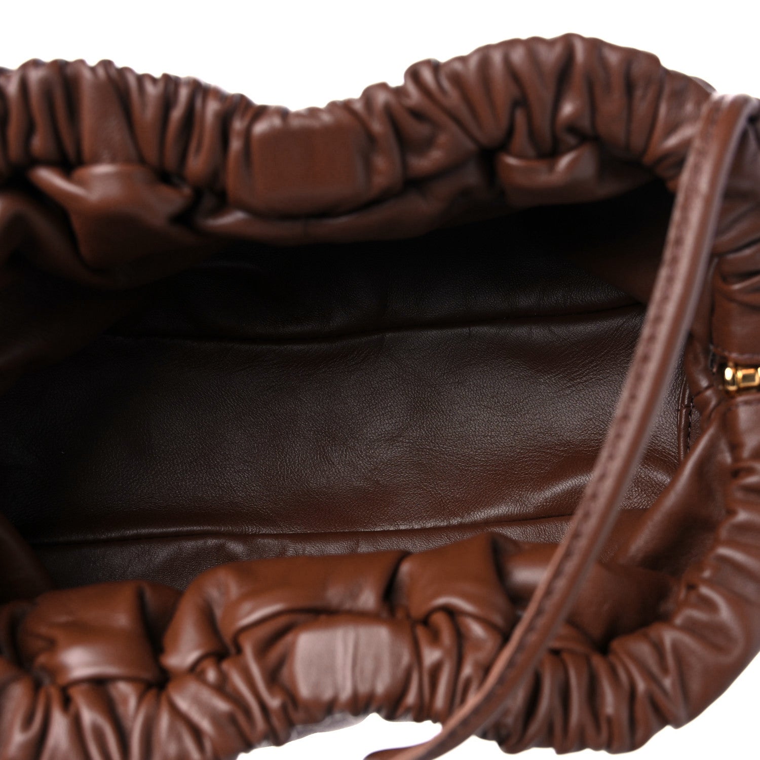 Mansur Gavriel Lambskin Cloud Mini Clutch Chocolate 5 of 8