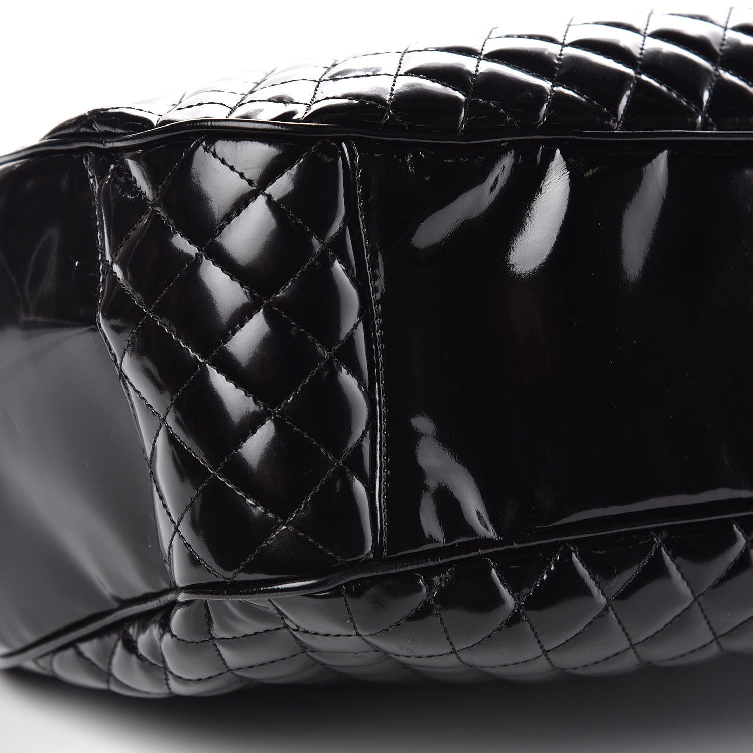 Chanel Glazed Calfskin Quilted Mademoiselle Large Frame Bag Black 8 of 10