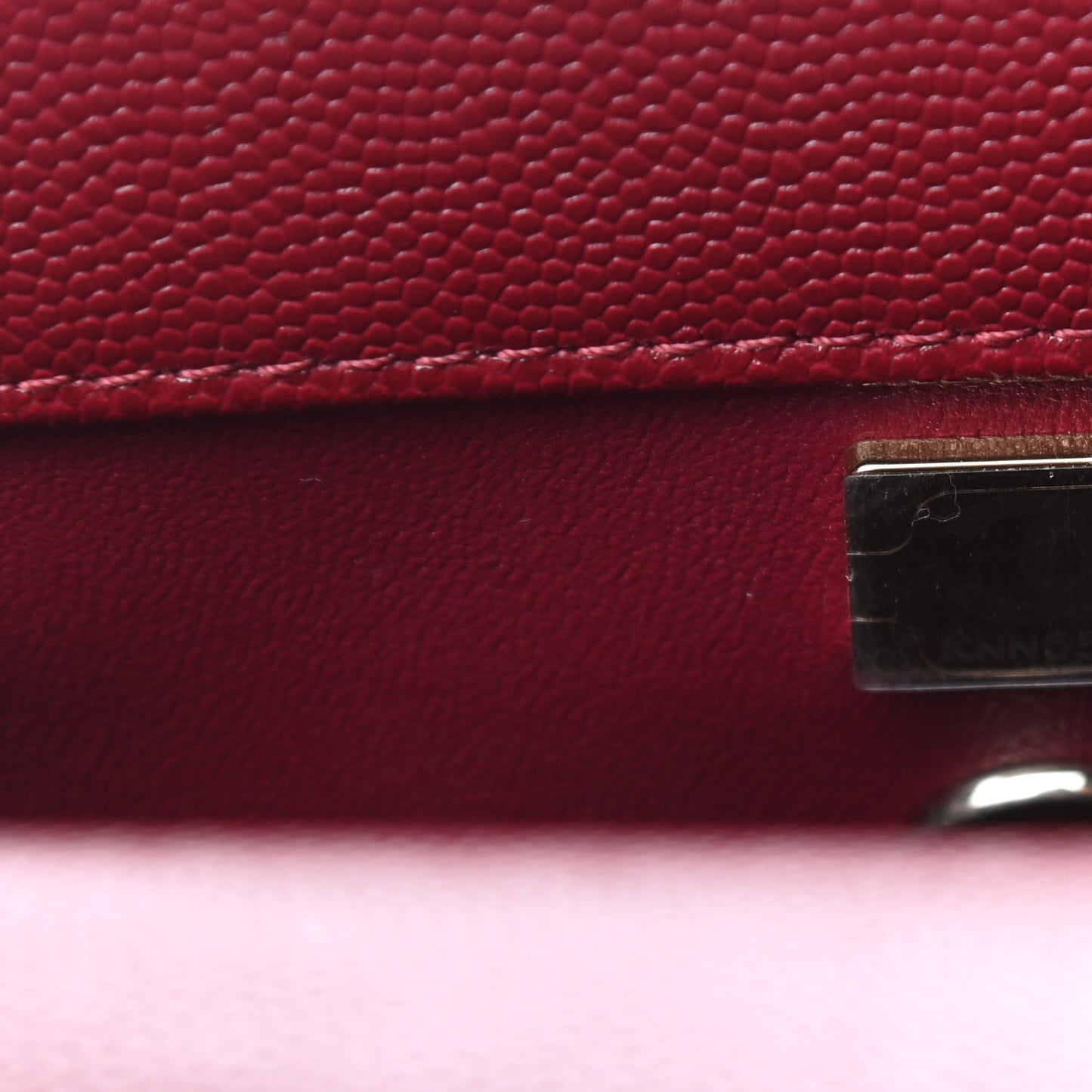 Caviar Lizard Embossed Quilted Mini Coco Handle Flap Burgundy