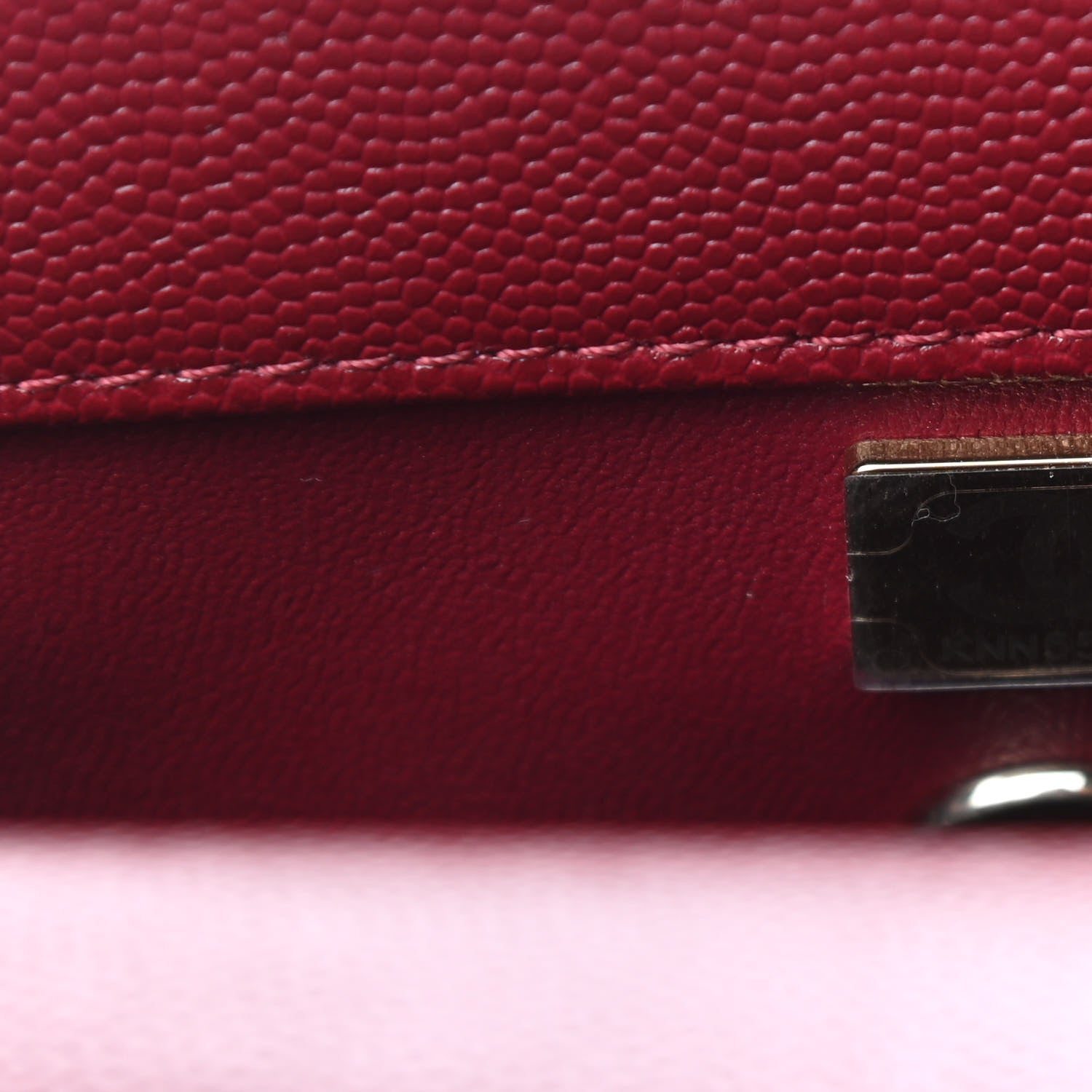 Chanel Caviar Lizard Embossed Quilted Mini Coco Handle Flap Burgundy 7 of 10