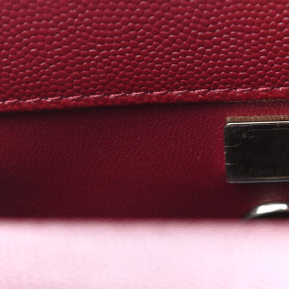 Chanel Caviar Lizard Embossed Quilted Mini Coco Handle Flap Burgundy 7 of 10