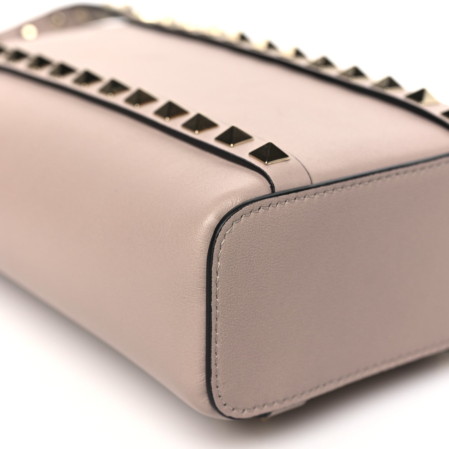 Valentino Garavani Calfskin Rockstud North-South Crossbody Bag Poudre 8 of 10