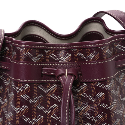 Goyard Goyardine Petit Flot Bucket Bag PM Burgundy 7 of 10