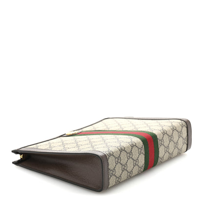 Gucci GG Supreme Monogram Web Ophidia Pouch Brown 4 of 7