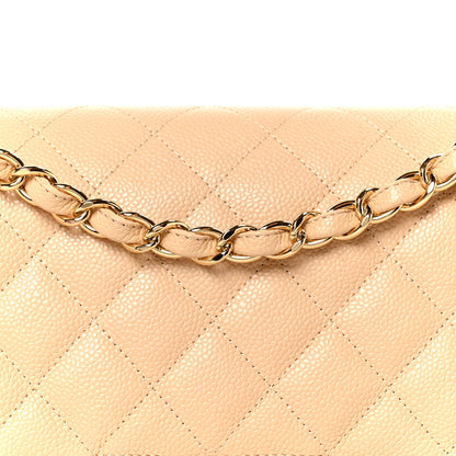 Chanel Caviar Quilted Jumbo Double Flap Beige Clair 9 of 12