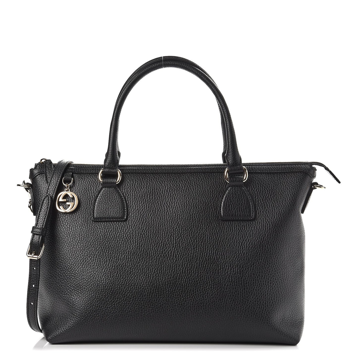 Dollar Calfskin GG Charm Satchel Black