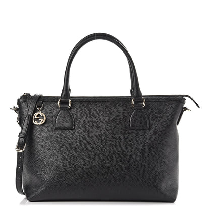 Gucci Dollar Calfskin GG Charm Satchel Black 1 of 10