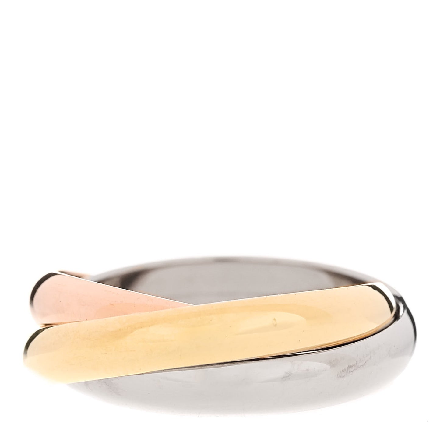 18K Pink Yellow White Gold Classic Trinity Ring 58 8.25