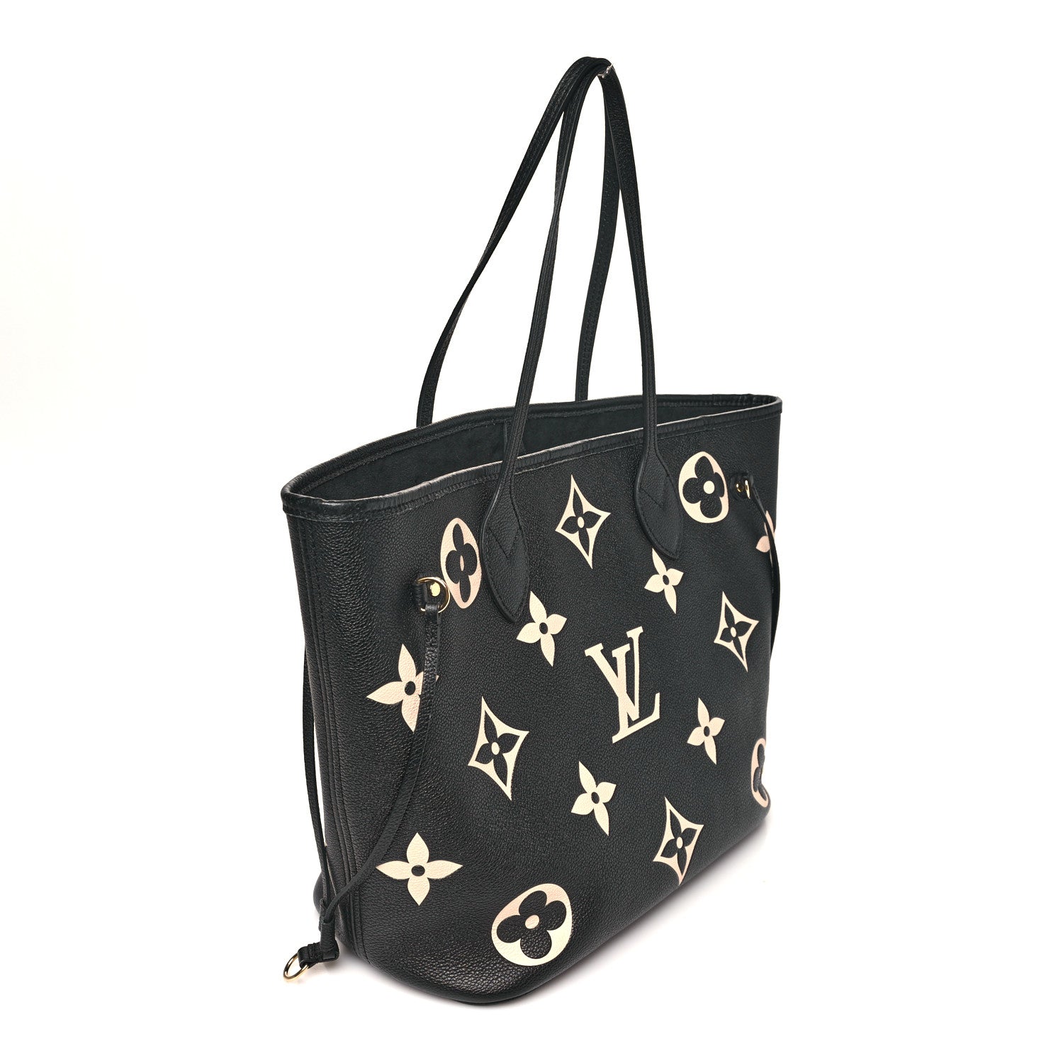 Louis Vuitton Empreinte Monogram Giant Neverfull MM Black Beige 3 of 9