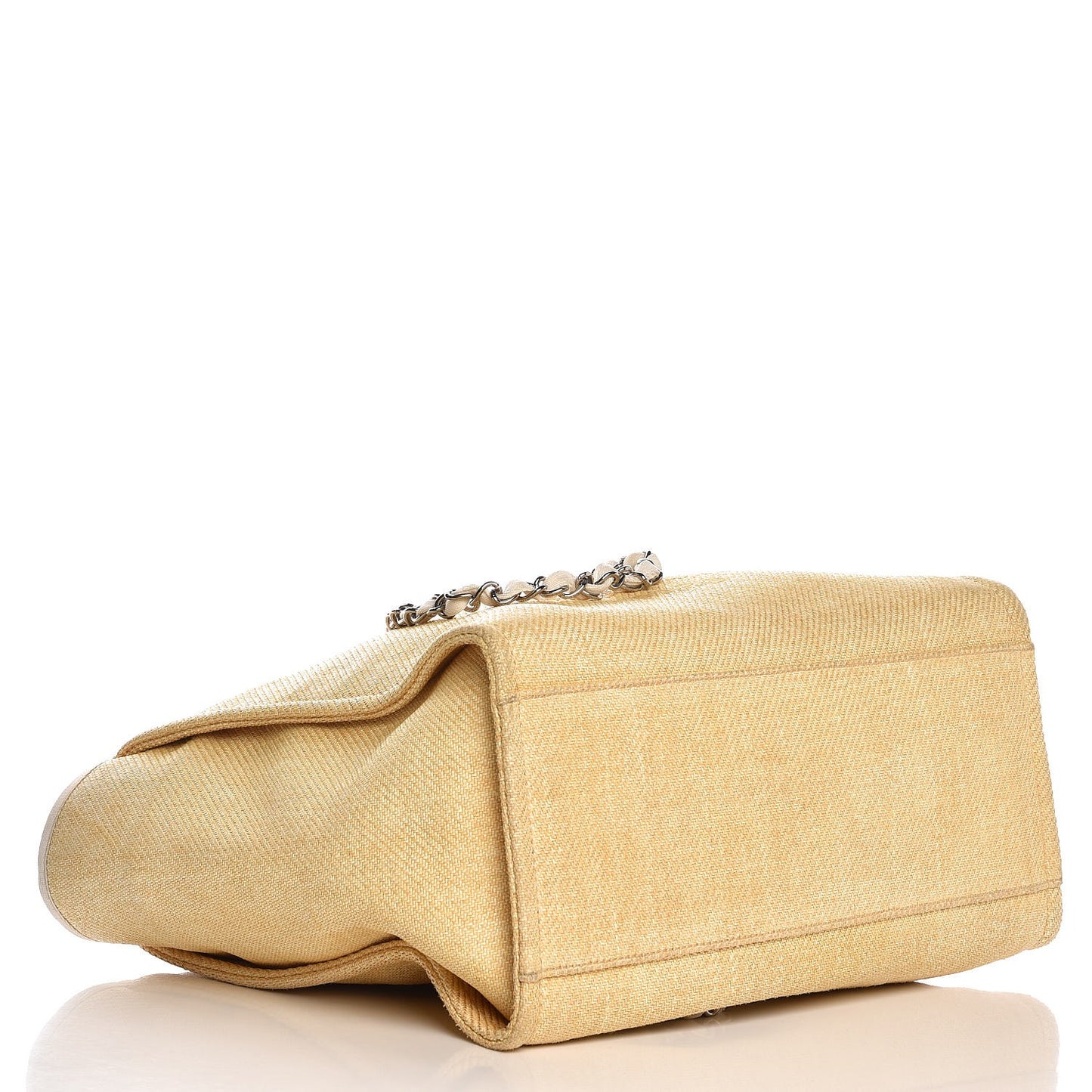 Woven Straw Raffia Large Deauville Tote Yellow
