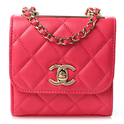 Chanel Lambskin Quilted Mini Trendy CC Clutch With Chain Pink 1 of 9