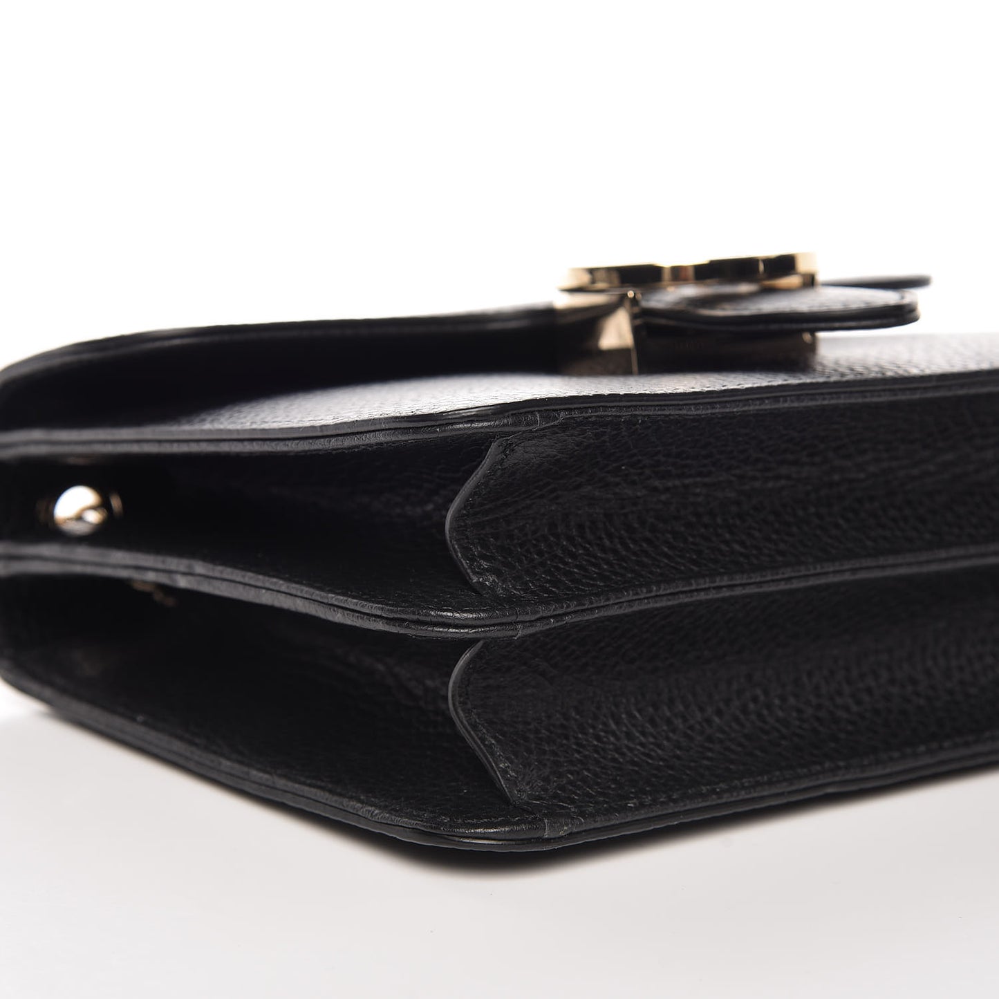 Dollar Calfskin Small Interlocking G Shoulder Bag Black