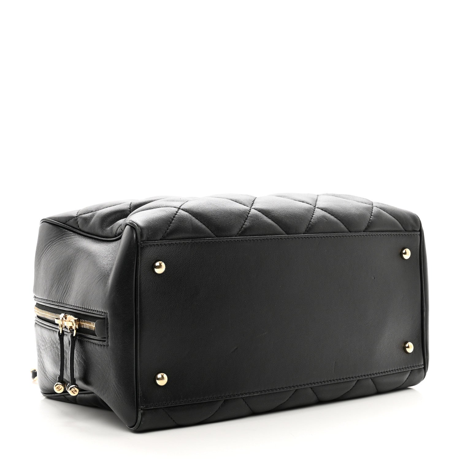 Chanel Lambskin Quilted Medium Bowling Bag Black 4 of 10