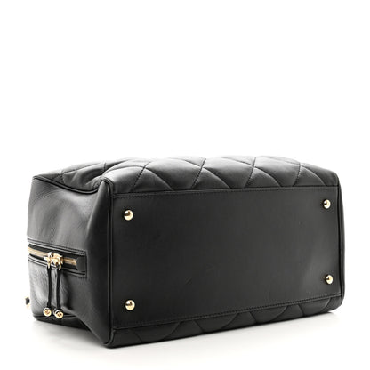 Chanel Lambskin Quilted Medium Bowling Bag Black 4 of 10