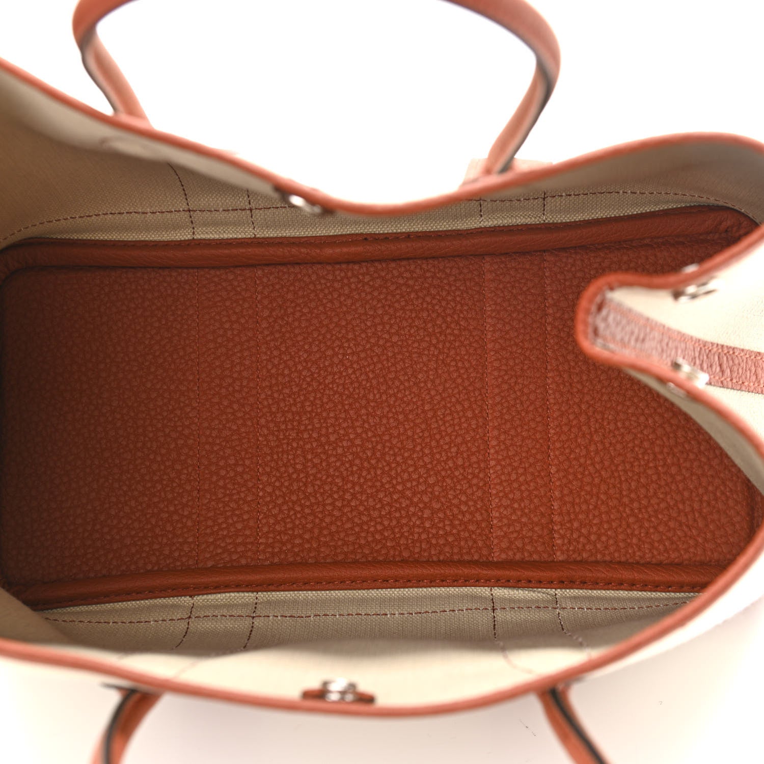 Hermes Twill D Negonda Garden Party 30 TPM Tote Beton Cuivre 5 of 10