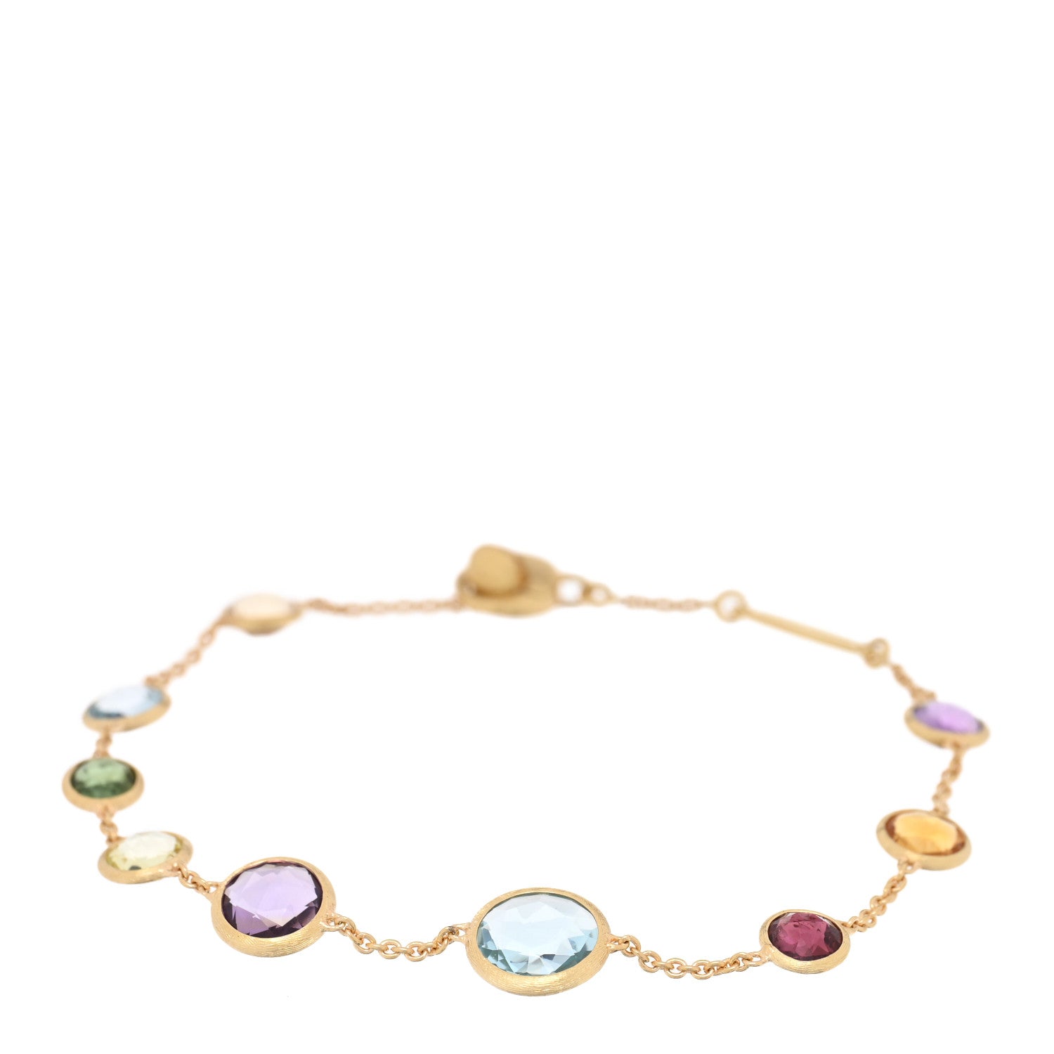 Marco Bicego 18K Yellow Gold Multi Gemstone Jaipur Color Bracelet 1 of 3