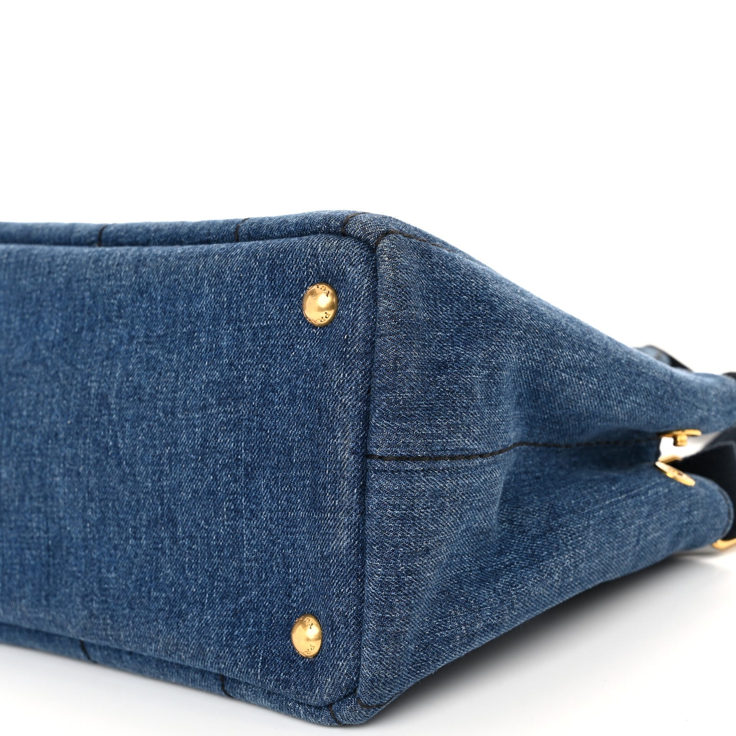 Denim Small Logo Tote Bleu