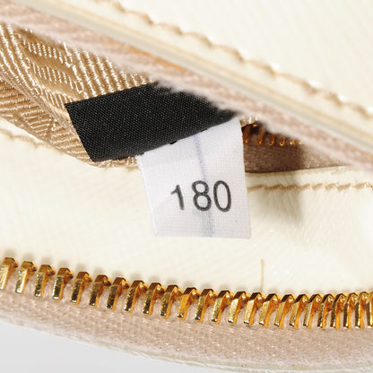 Prada Saffiano Vernice Crossbody Bag Bianco 10 of 10