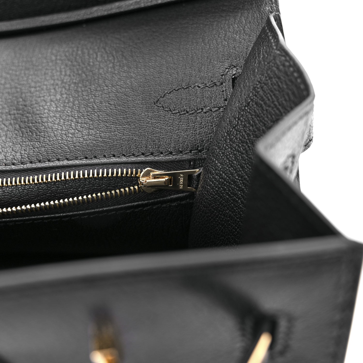 Hermes Chevre Chamkila Birkin Sellier 25 Bambou Black 16 of 31