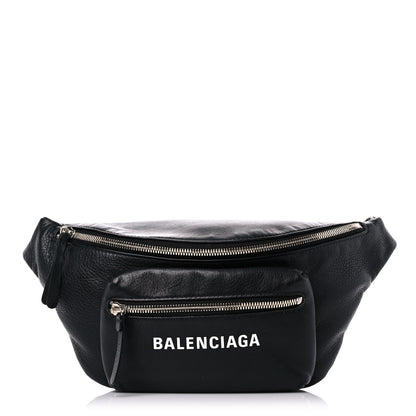Balenciaga Calfskin Logo Everyday Beltpack Black 1 of 14