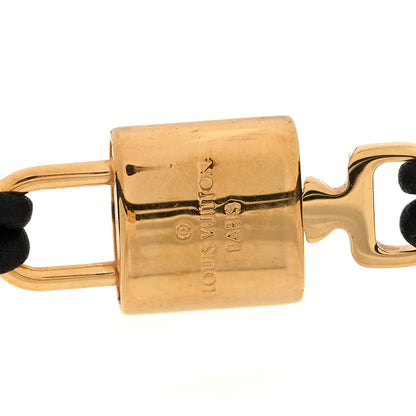 Louis Vuitton Calfskin LV Padlock Bracelet Black 4 of 4