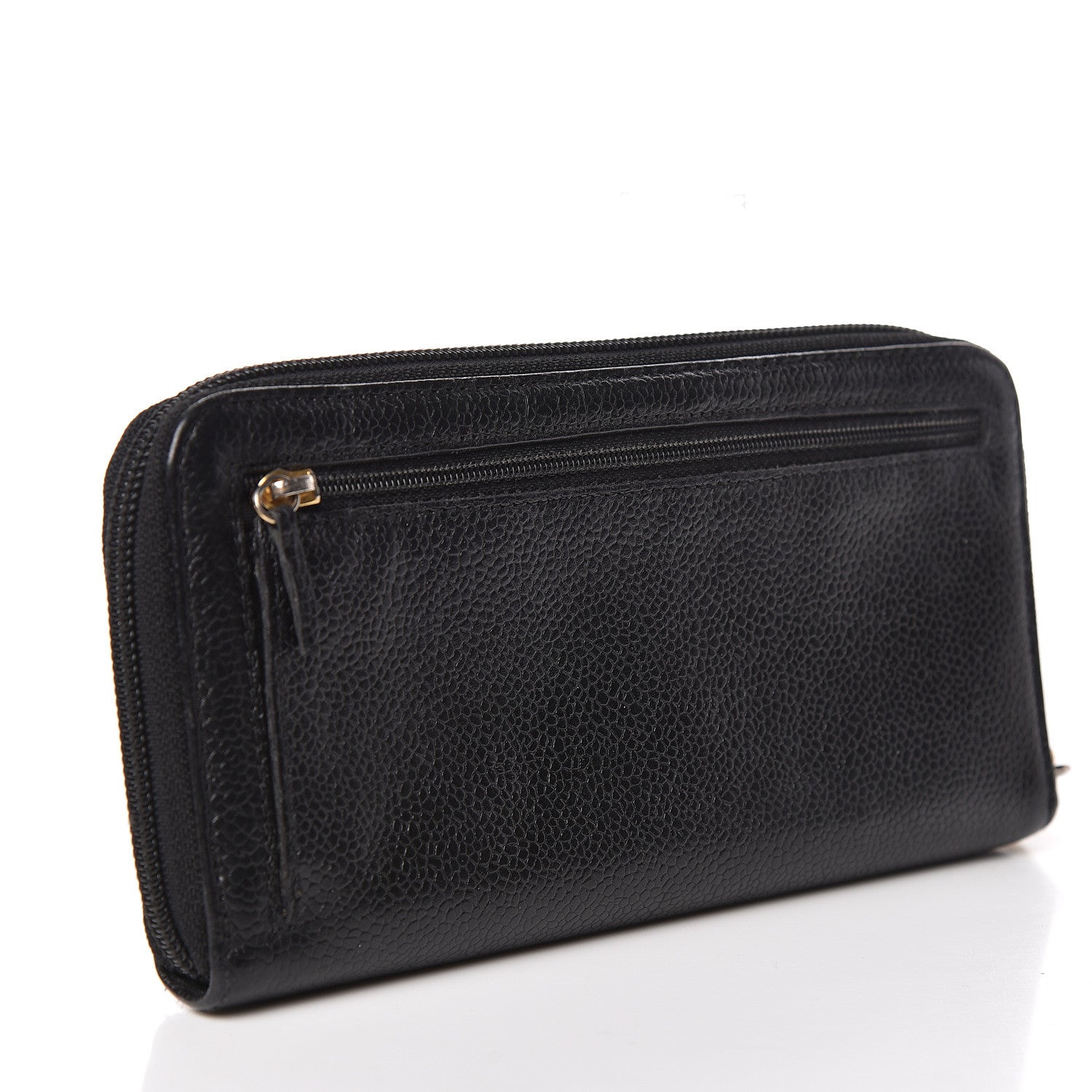 Chanel Caviar Timeless CC Zip Around Wallet Black 3 of 11