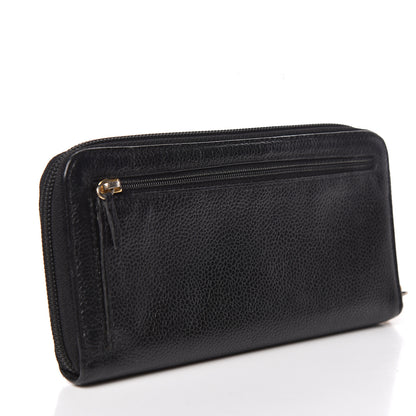 Chanel Caviar Timeless CC Zip Around Wallet Black 3 of 11