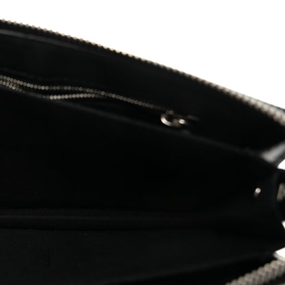 Fendi Vitello Grace FF 1974 Embossed Slim Clutch Maya Black 9 of 16