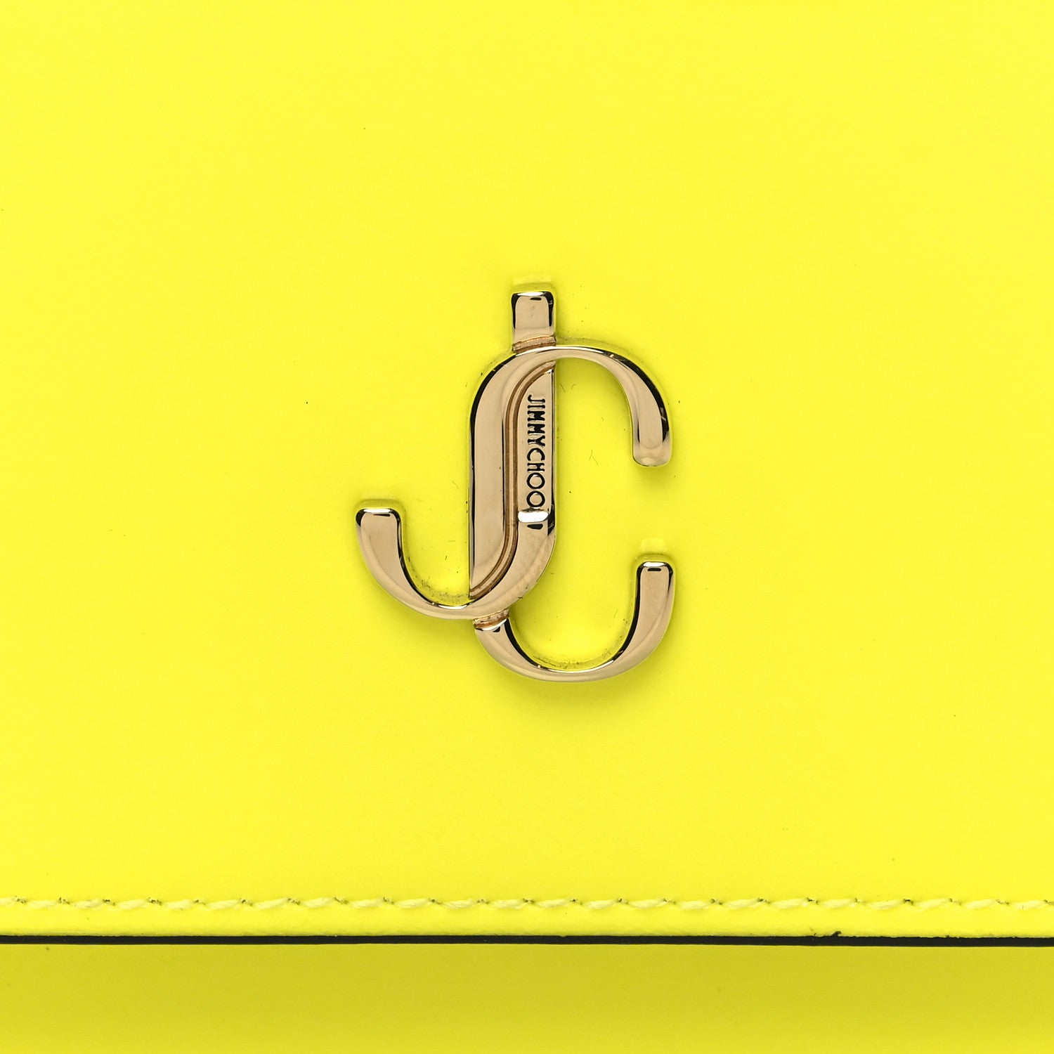 Jimmy Choo Patent Calfskin Micro Varenne Top Handle Satchel Neon Citron 7 of 10