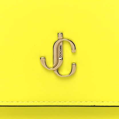 Jimmy Choo Patent Calfskin Micro Varenne Top Handle Satchel Neon Citron 7 of 10