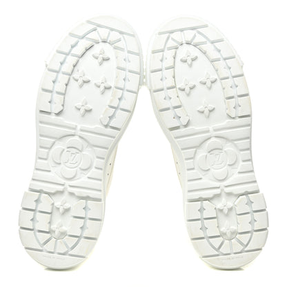 Louis Vuitton Canvas Monogram LV Squad Sneaker Boots 38 White Pink 6 of 13