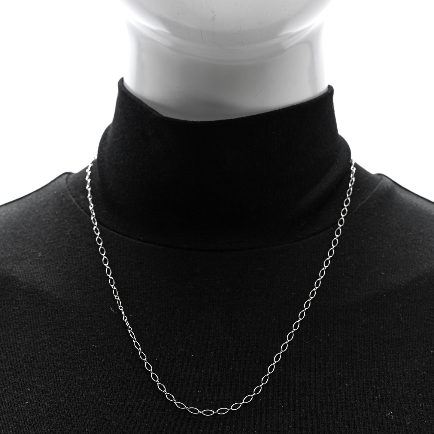 Sterling Silver Oval Link Chain Necklace 20"