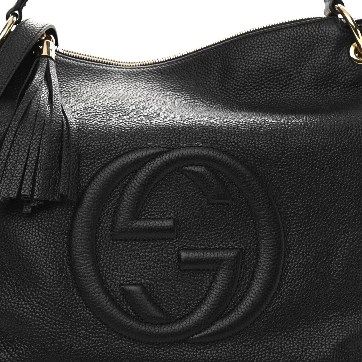 Gucci Pebbled Calfskin Large Soho Hobo Black 8 of 11
