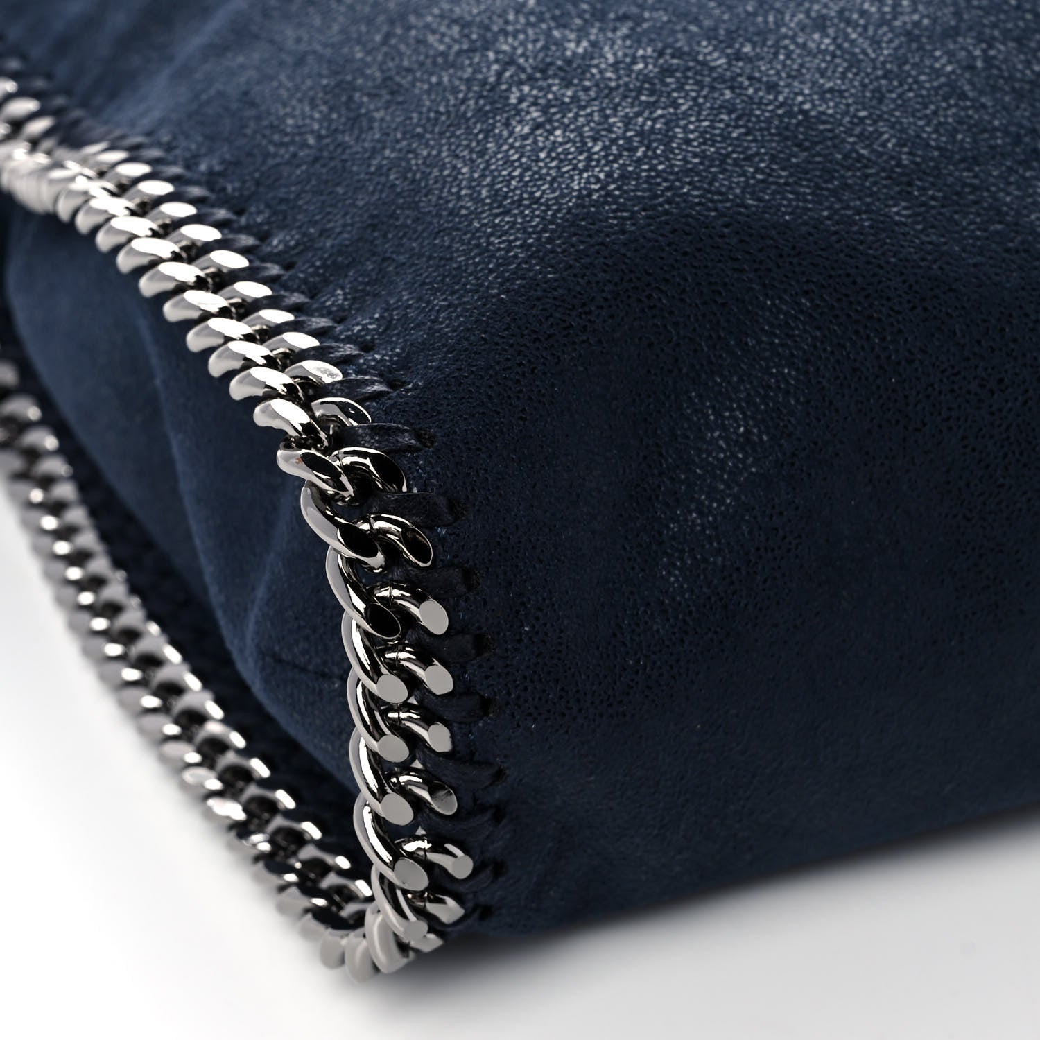 Stella McCartney Shaggy Deer Falabella Fold Over Tote Navy 7 of 8