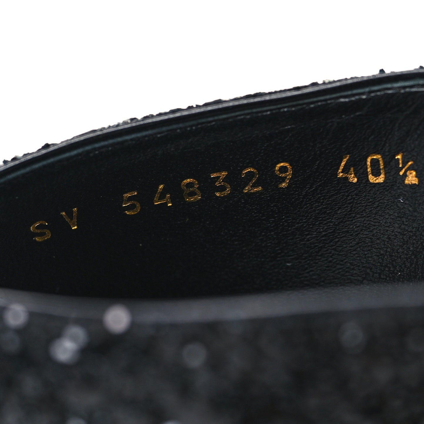 Glitter LouLou 70 Mule Sandals 40.5 Black
