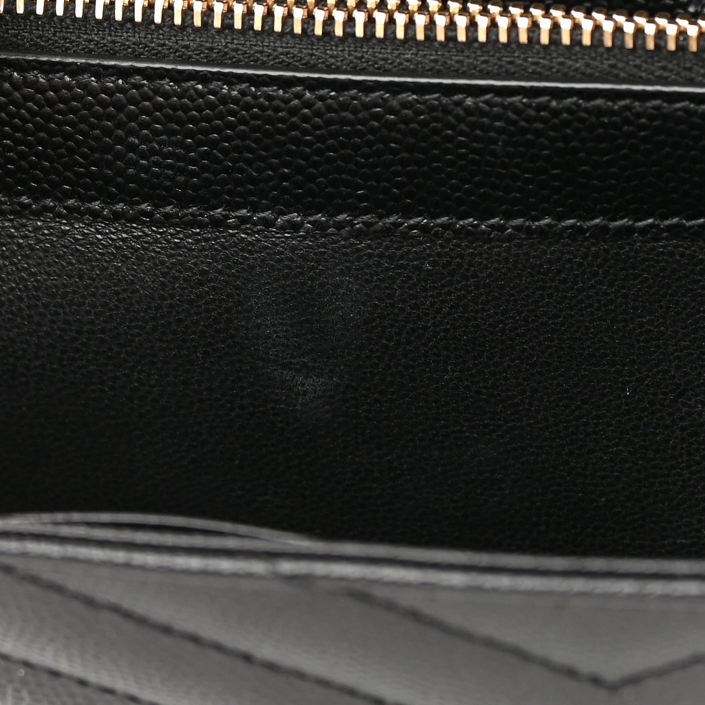 Grain De Poudre Matelasse Chevron Monogram Chain Wallet Black
