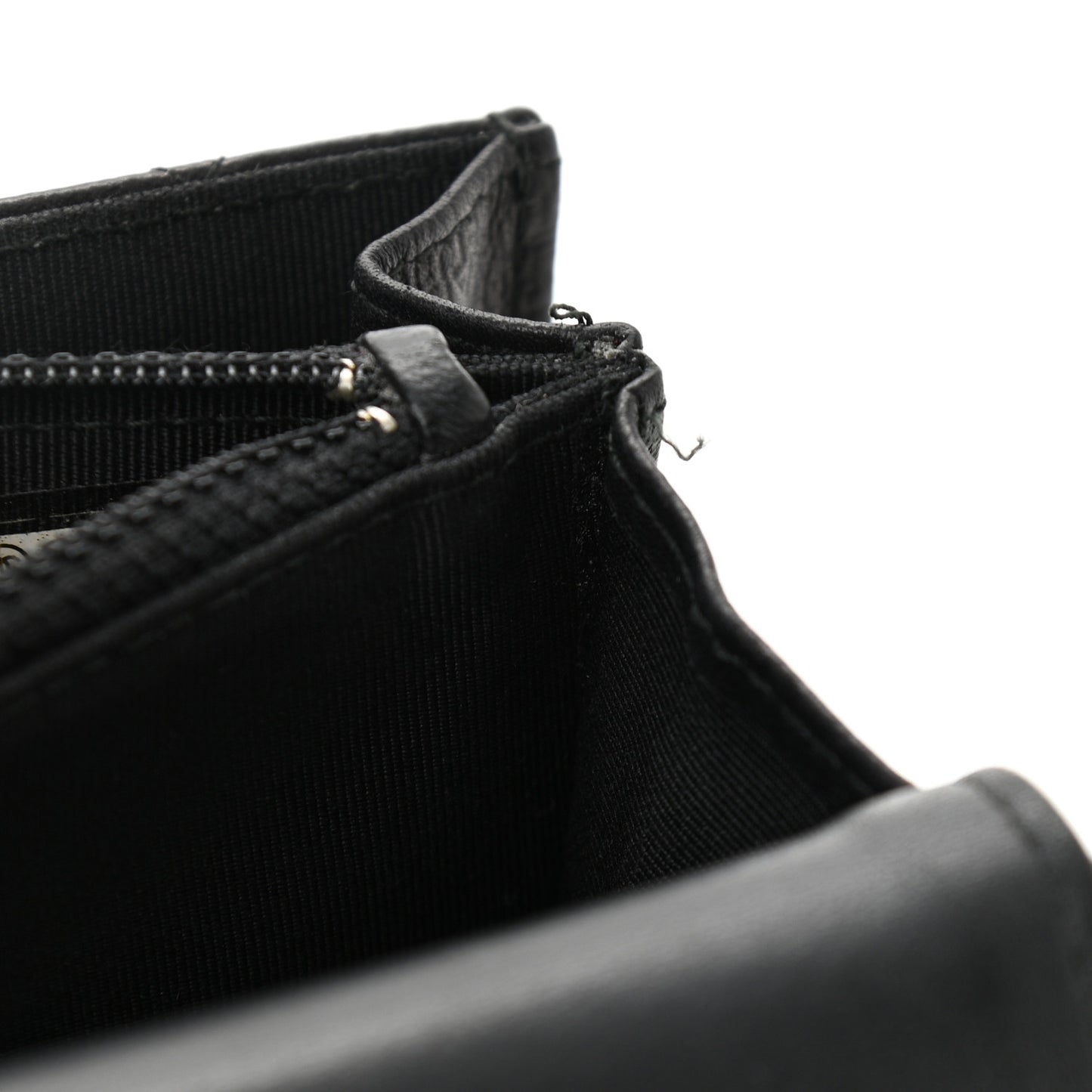 Letter Calfskin Embossed Quilted Square Wallet On Chain WOC Black