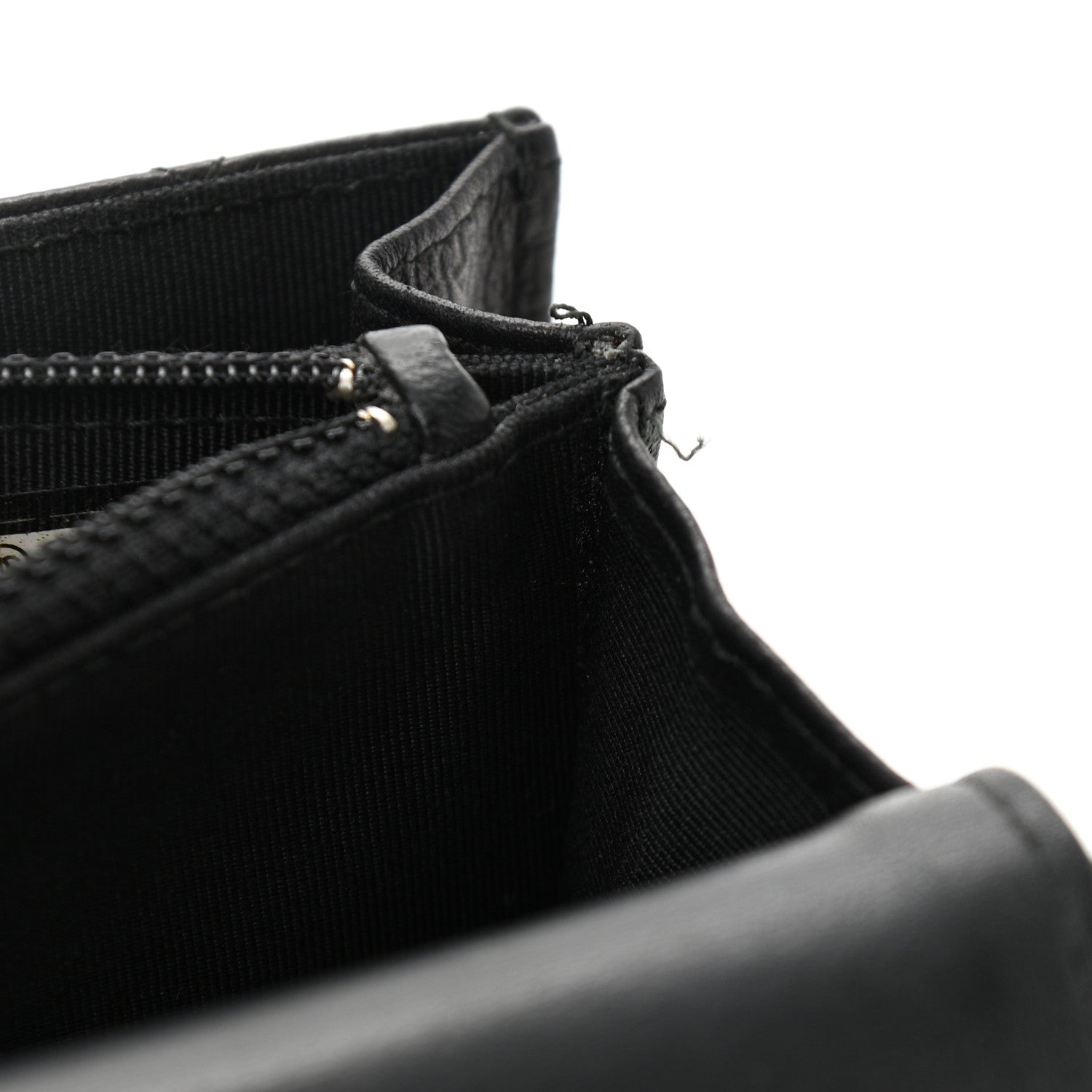 Chanel Letter Calfskin Embossed Quilted Square Wallet On Chain WOC Black 22 of 27