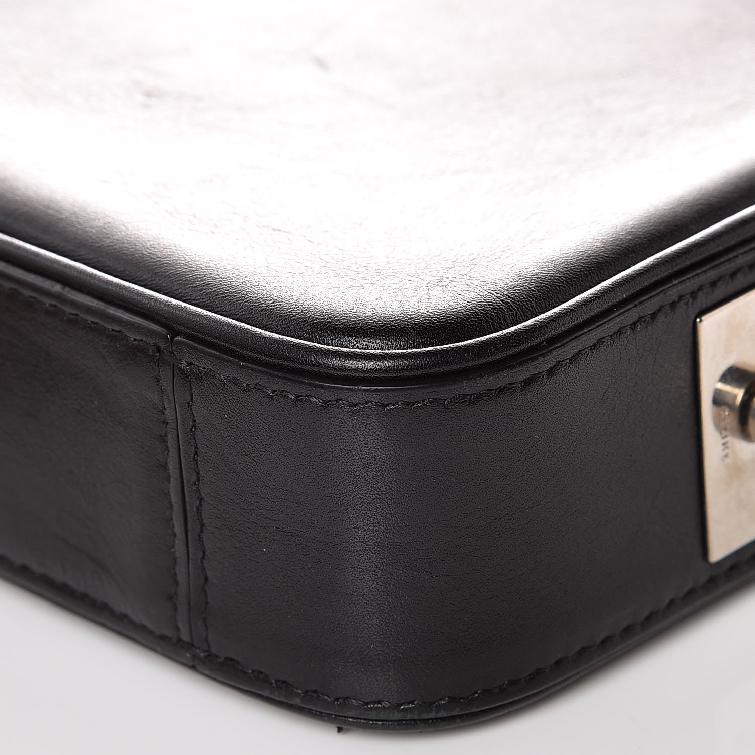 Celine Nappa Calfskin Dragonne Pouch Clutch Black 11 of 14