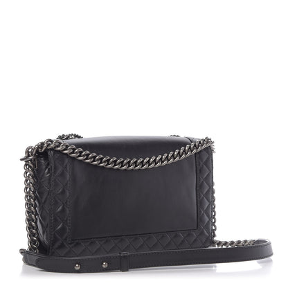 Chanel Calfskin Enchained New Medium Boy Flap Black 3 of 10