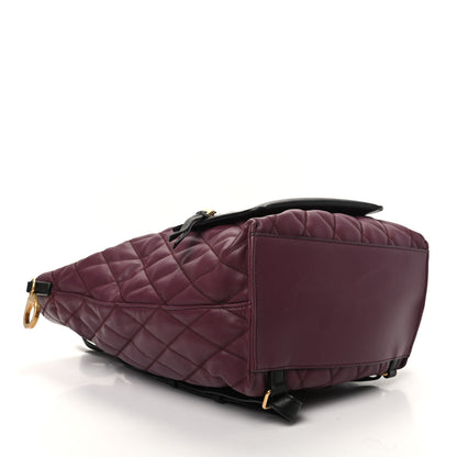 Givenchy Rubberized Canvas Quilted Duo Backpack Aubergine 4 of 9