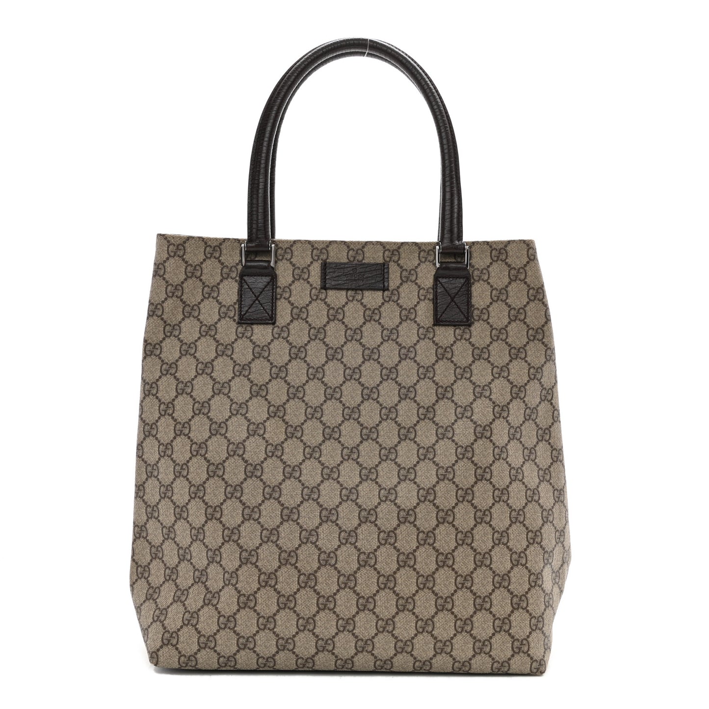 GG Plus Monogram Small Vertical Tote Dark Brown