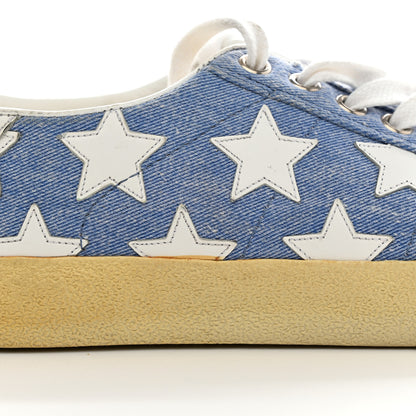 Saint Laurent Denim Calfskin Star Court Sneakers 37 Blue 14 of 16