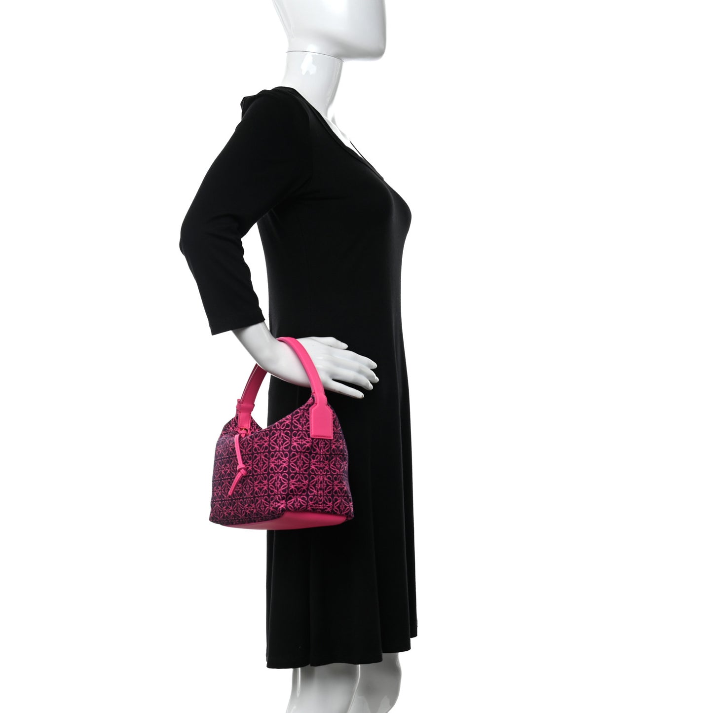 Jacquard Anagram Calfskin Small Cubi Bag Pink