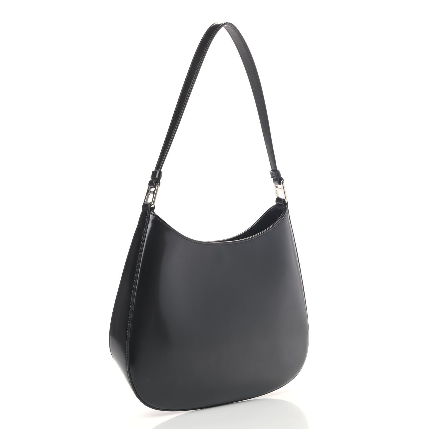 Prada Spazzolato Cleo Shoulder Bag Black 2 of 4