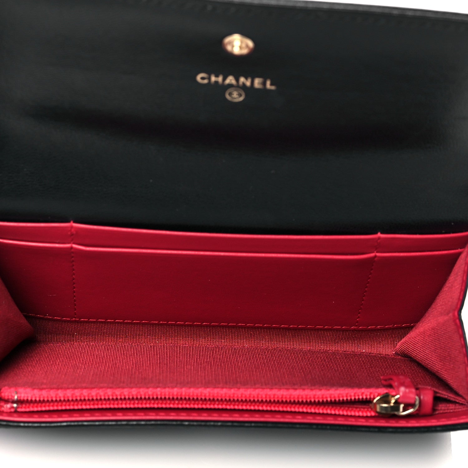 Chanel Lambskin Quilted Chanel 19 Flap Wallet Black 5 of 9
