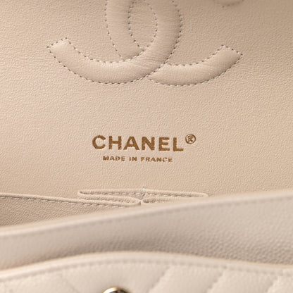 Chanel Caviar Chevron Quilted Medium Double Flap Beige 6 of 11
