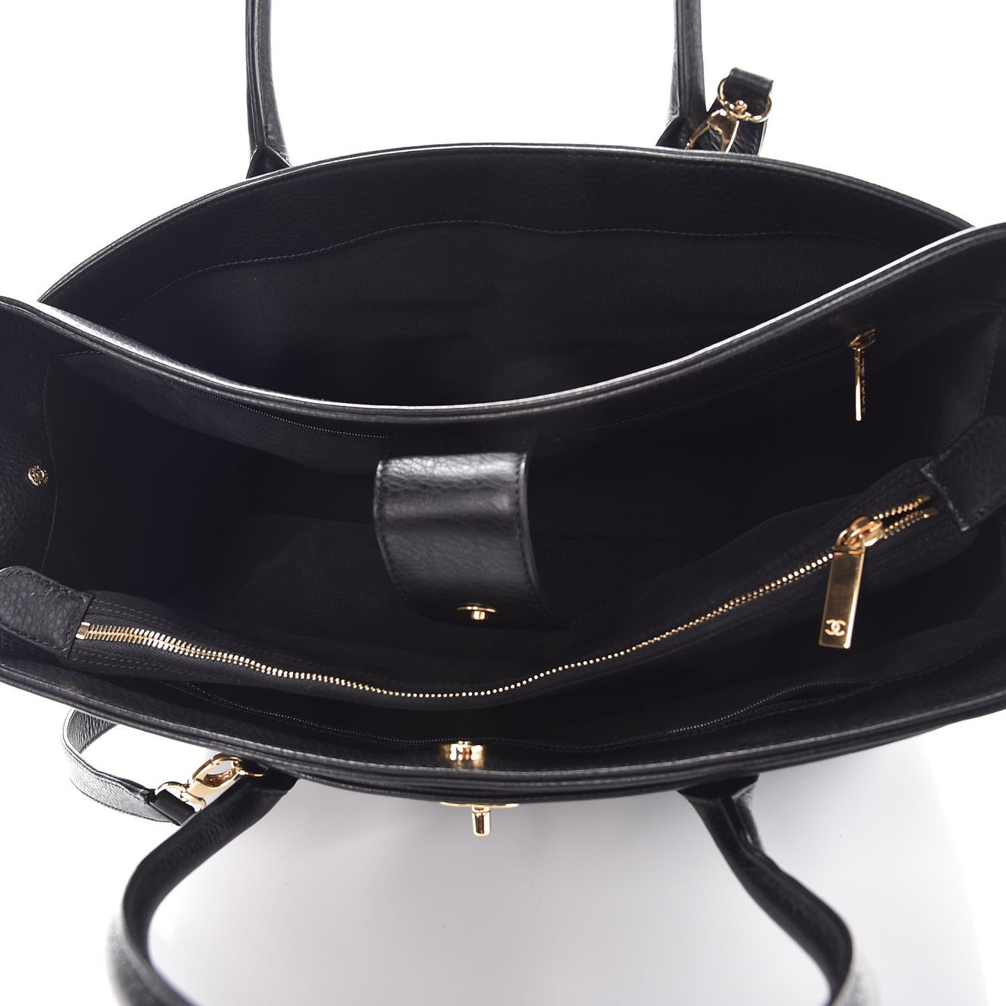 Calfskin XL Cerf Tote Black