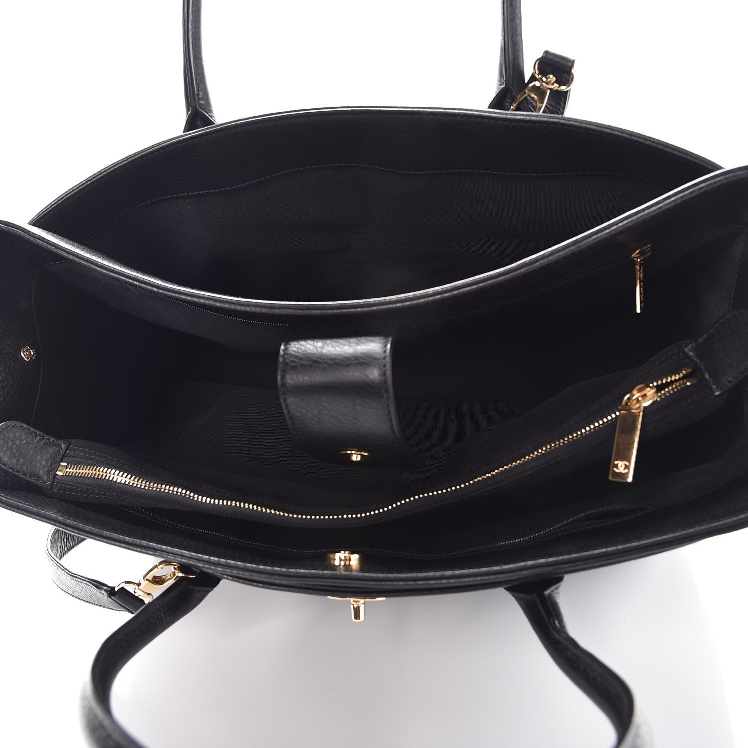 Chanel Calfskin XL Cerf Tote Black 6 of 10